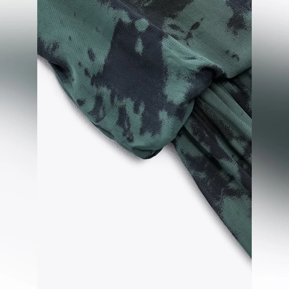 ZARA PRINTED MIDI DRESS - Picture 7 of 10